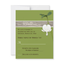 RSVP de Casamento Cardíaco de Sangramento de Ivory