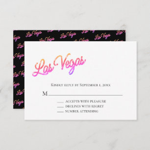Convite RSVP de Casamento Colorido de Las Vegas Sparkles