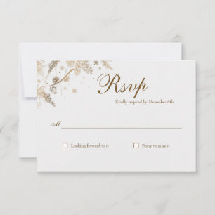 Convite RSVP de Casamento de Branches de inverno