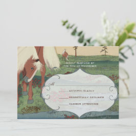 Convite RSVP de Casamento de Cavalo Whimsical