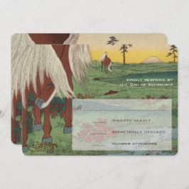 Convite RSVP de Casamento de Cavalo Whimsical