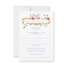 RSVP de Casamento de Florais de Jardim Suave