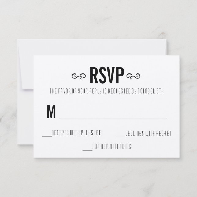 Convite RSVP de Casamento de Kraft Rustic Lovtic (Frente)
