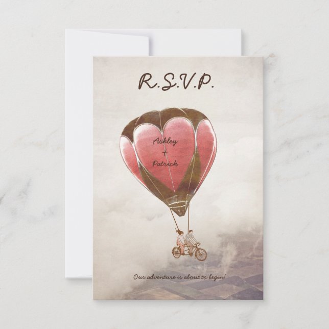 Convite RSVP de Casamento de SONH AMOR (Frente)