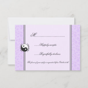Convite RSVP de Casamento de Yin Floral e Yang