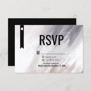 Convite RSVP de Casamento do Abstrato Violeta Moderno