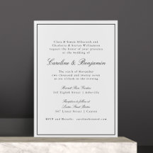 RSVP de Casamento Elegante de Script de Fronteira 