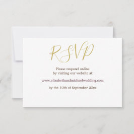 Convite RSVP de casamento elegante rosa floral