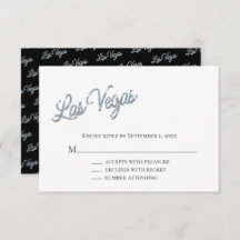 RSVP de Casamento Silver Las Vegas Sparkles