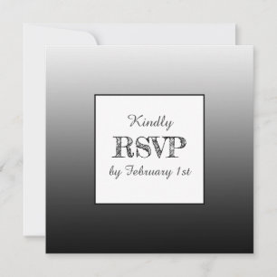 Convite RSVP de Casamento Simples de Fotografias Minimalis