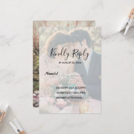 Convite RSVP de casamento simples e elegante da Rússia