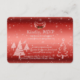 Convite RSVP de Casamentos no inverno de Atraentes