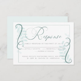 Convite RSVP de Escolha de Média | Modern Mint Deixa Acent
