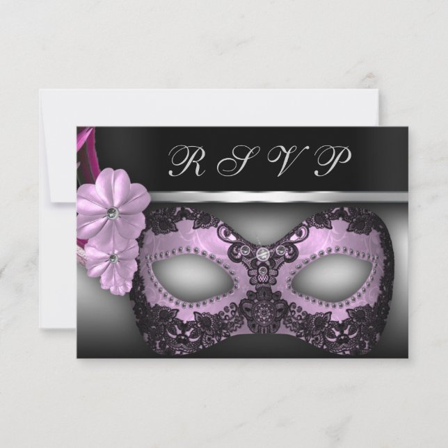 Convite RSVP de mascarada (Frente)