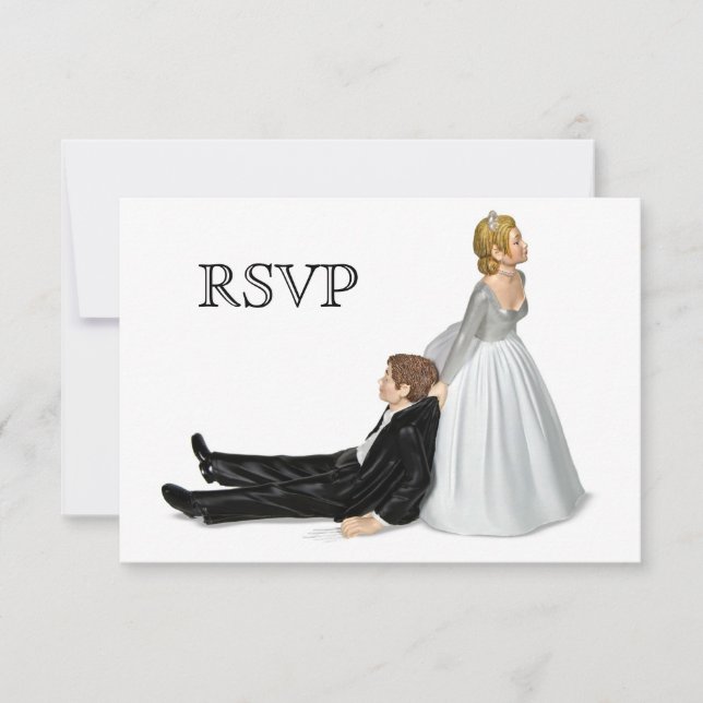 Convite RSVP de Nove & Groom (Frente)