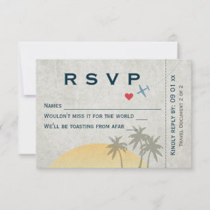 Convite RSVP de Passagem de Embarque Vintage