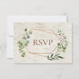 Convite RSVP de Refeição Geométrica Eucalyptus Birch de Co
