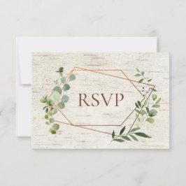 Convite RSVP de Refeição Geométrica Eucalyptus Birch de Co