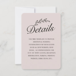 Convite RSVP de Script de Mão de Folha Botânica do Estalei