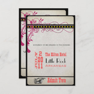 Convite RSVP de Tíquete da Playbill (Reprodução) (3,5 x 5)