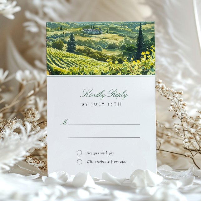 Convite RSVP de Vale Napa para Casamento (Criador carregado)