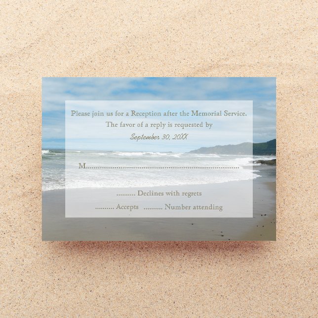 Convite RSVP do Serviço Memorial (Criador carregado)