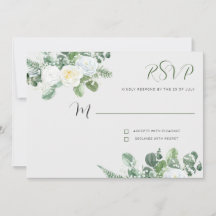 RSVP Elegante White Roses & Greenery