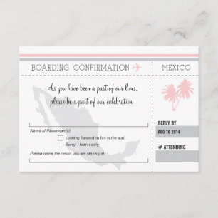 Convite RSVP Embarque Passe Para O MÉXICO
