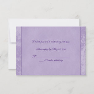 Convite RSVP Floral Relevo Roxo