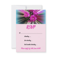 RSVP Floral Rosa Moderno com Listras