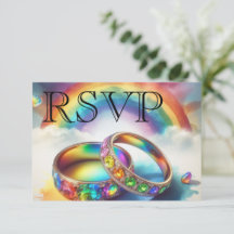 RSVP Gay lésbica Rainbow Rings RSVP