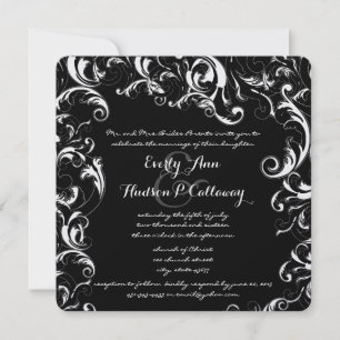 Convite RSVP Incluído no Cartão- Casamento Redemoinho Chiq