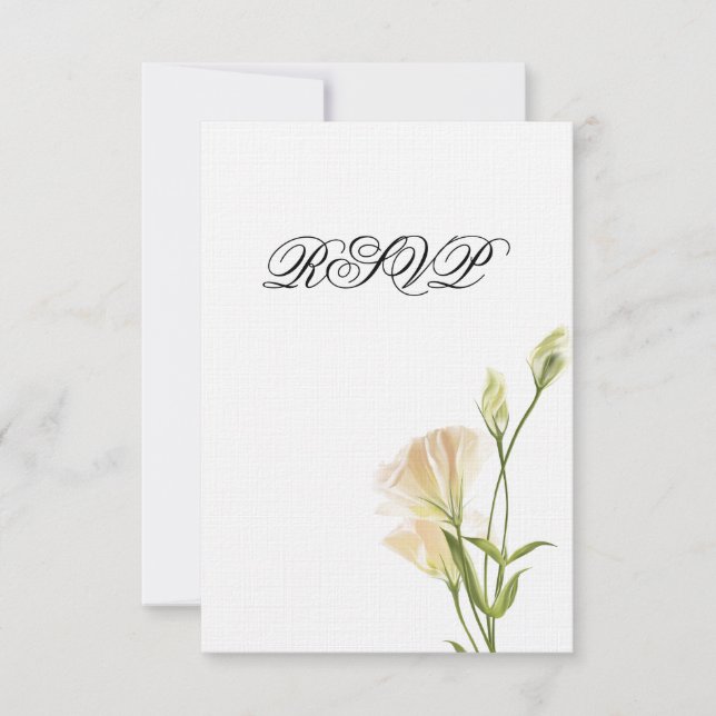 Convite RSVP Ivory MoonFlower (Frente)