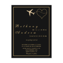 Convite RSVP l de Casamento Preto Dourado Tudo em 