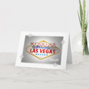 Convite RSVP Las Vegas Wedding Card
