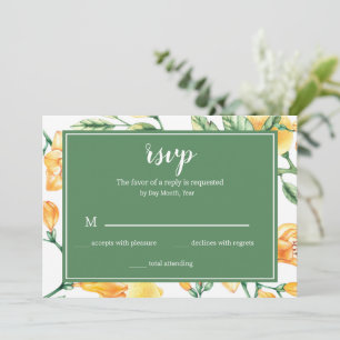 Convite RSVP Modern La Dolce vita Lemon