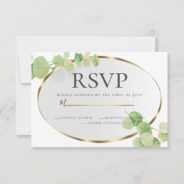 Convite RSVP | Modern Springtime Eucalyptus