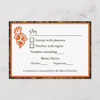 Convite RSVP para Casamento de Camo