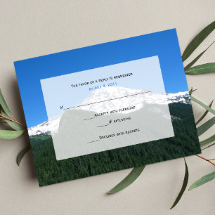 Convite RSVP para Casamento de Montanha