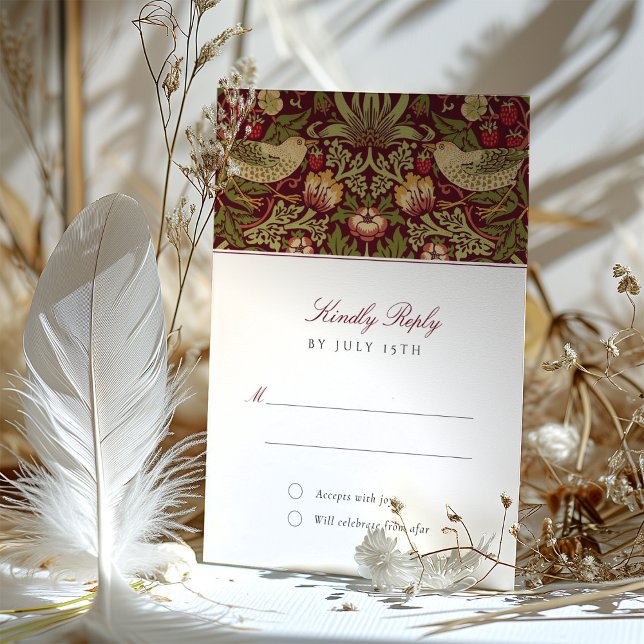 Convite RSVP para Casamento do Ladrão de Morango (Criador carregado)