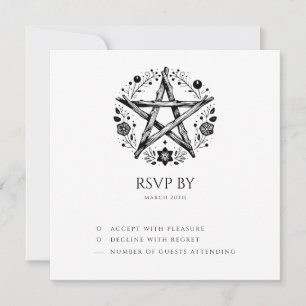 Convite RSVP para Casamento Romântico Pagan Wicca