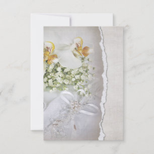 Convite RSVP para Orquídeas de Casamento