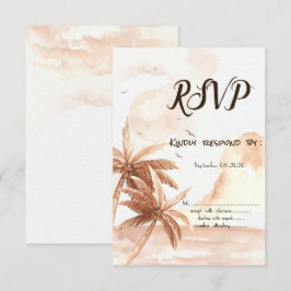 Convite RSVP para Palmas Tropicais Russas