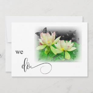 Convite *~* RSVP QR LOTUS Lily WE DO CASAMENTO Floral AR15