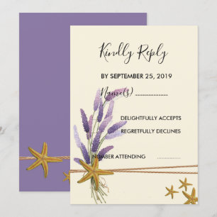 Convite RSVP Simples de Peixe-Estrelo bonito