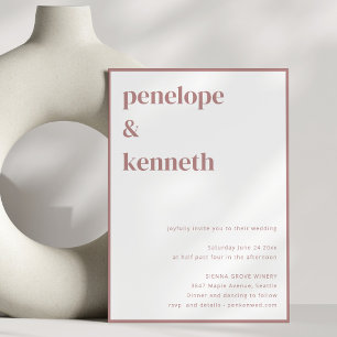 Convite RSVP simples para site de casamento em argila de t