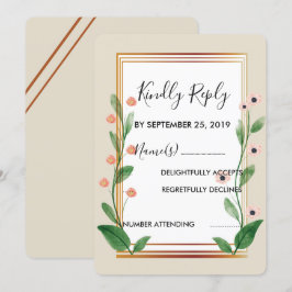 Convite RSVP sofisticado e clássico