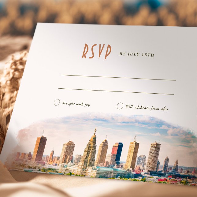 Convite RSVP Wedding Inserir Destino de Nova Orleans (Criador carregado)