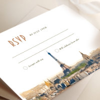 RSVP Wedding Insert Paris France Destination Invit