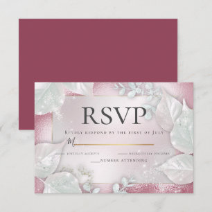Convite RSVP Ximmer Pearl Burgundy Pale